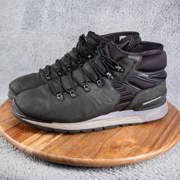 New Balance Niobium Gore-tex Hiking Boots Shoes Mens Size 12 Black Leather Trail - Picture 4 of 9